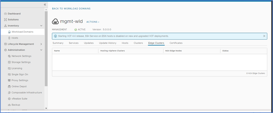 VCF Troubleshooting: Removing AVN & NSX-T edge cluster from VCF ...